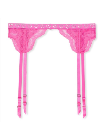 Комплект білизни Victoria's Secret Shine Strap Heart Atomic Pink Lace Bra Set