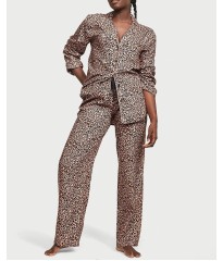 Пижама Flannel Long Pajama Set Leopard