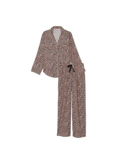 Піжама Flannel Long Pajama Set Leopard