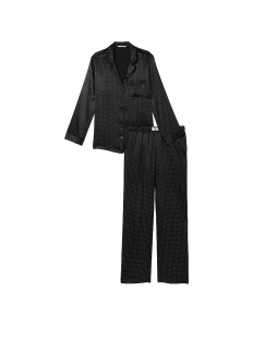 Пижама Dew Drop Satin Long Pajama Set Black