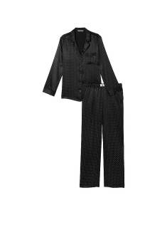 Піжама Dew Drop Satin Long Pajama Set Black