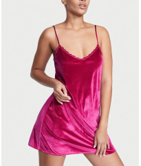 Пеньюар Victoria's Secret Fuchsia Velvet Slip