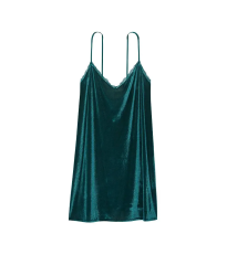 Пеньюар Victoria Secret Deep Green Velvet Slip