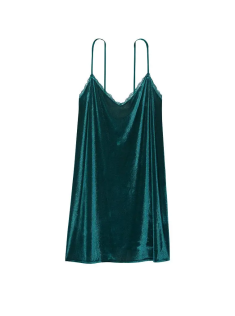 Пеньюар Victoria Secret Deep Green Velvet Slip