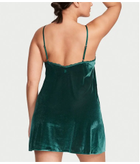 Пеньюар Victoria Secret Deep Green Velvet Slip