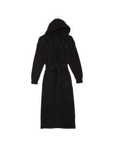 Халат Chenille Hooded Long Robe Black