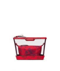 Косметичка 2-Piece Makeup Bag Red Floral