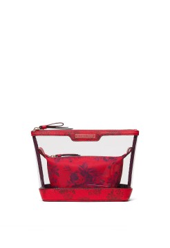 Косметичка 2-Piece Makeup Bag Red Floral
