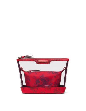 Косметичка 2-Piece Makeup Bag Red Floral
