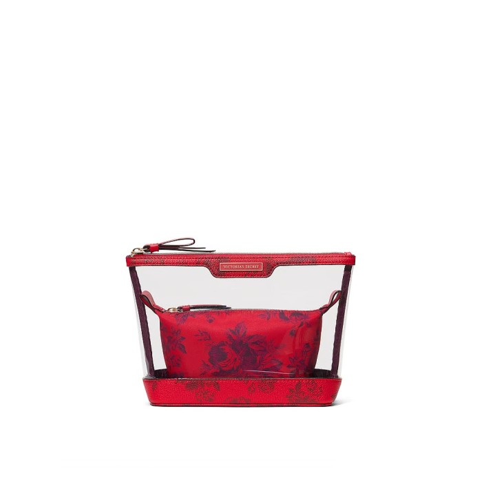 Косметичка 2-Piece Makeup Bag Red Floral