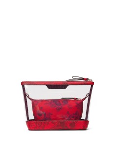 Косметичка 2-Piece Makeup Bag Red Floral