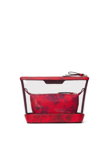 Косметичка 2-Piece Makeup Bag Red Floral