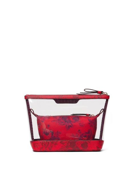Косметичка 2-Piece Makeup Bag Red Floral