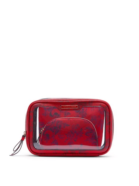 3 в 1 косметичка 3-Piece Makeup Bag Red Floral