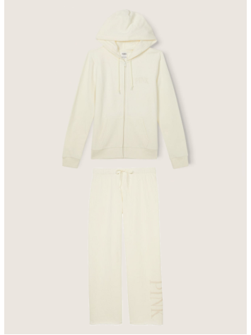 Спортивний костюм PINK Everyday Fleece Zip-up Hoodie Creamer