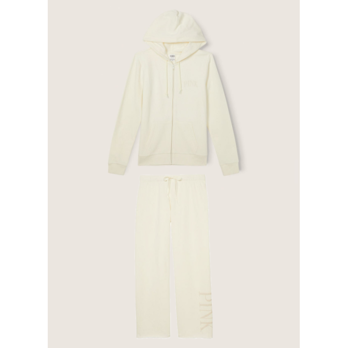 Спортивний костюм PINK Everyday Fleece Zip-up Hoodie Creamer