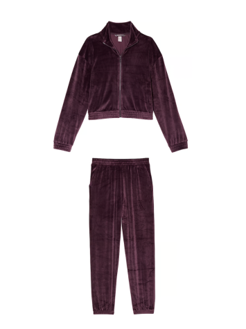 Велюровий костюм Velour Ribbed Lounge Winter Wine
