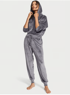 Велюровый костюм Ribbed Velour Hoodies Jogger Infinity