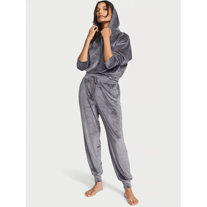 Велюровий костюм Ribbed Velour Hoodies Jogger Infinity