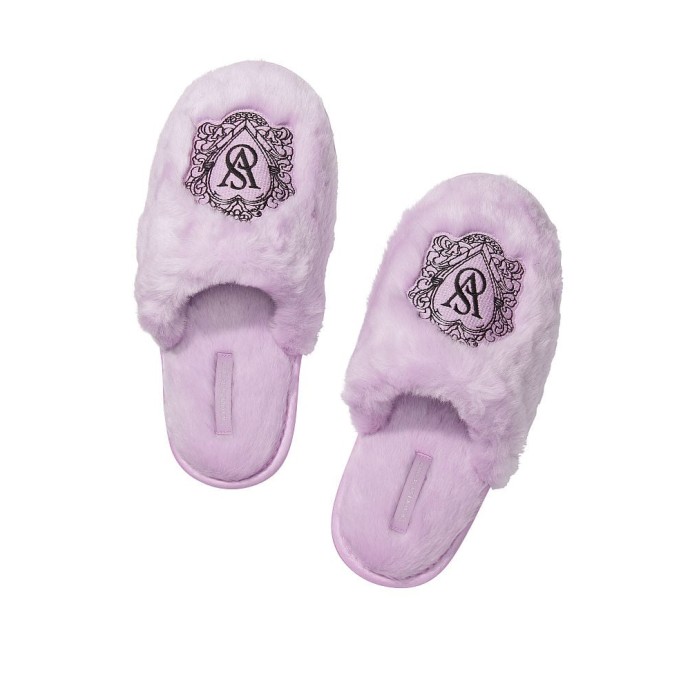 Домашні капці closed-Toe Faux Fur Slipper lilac