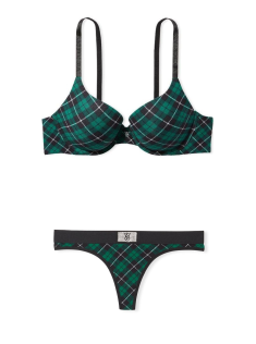 Комплект белья Push-Up Cotton Perfect Shape Bra Spruce Plaid Set