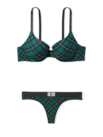 Комплект білизни Push-Up Cotton Perfect Shape Bra Spruce Plaid Set