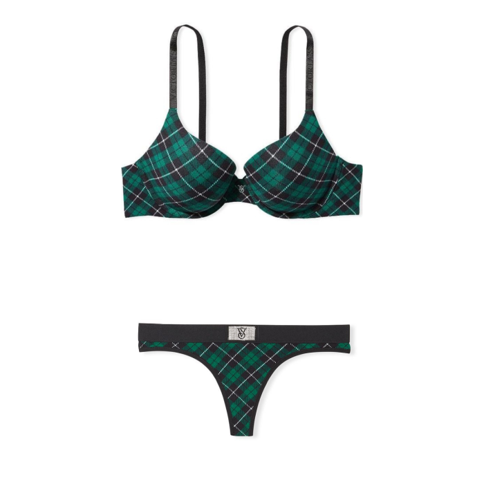Комплект білизни Push-Up Cotton Perfect Shape Bra Spruce Plaid Set