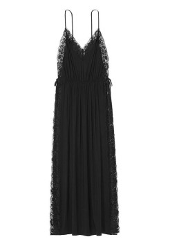 Пеньюар Modal Lace Trim Slip Dress Black