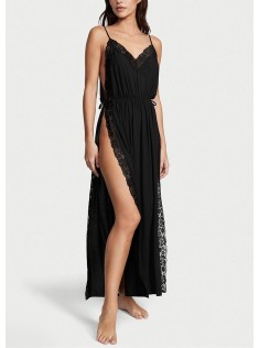 Пеньюар Modal Lace Trim Slip Dress Black