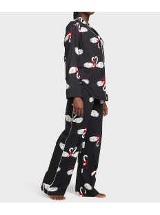 Пижама  Flannel Long Pajama Black Print