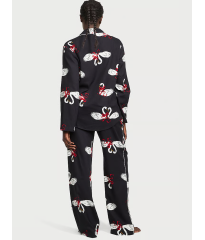 Піжама Flannel Long Pajama Black Print