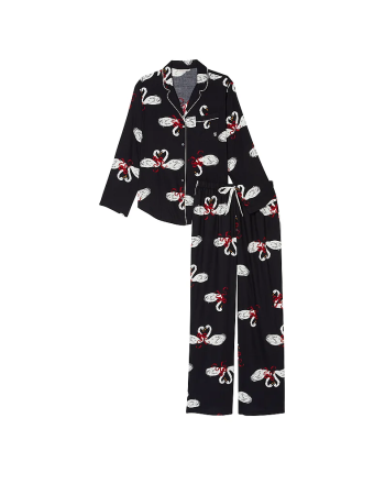 Піжама Flannel Long Pajama Black Print