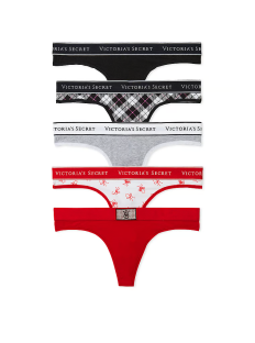 Набір трусиків 5-Pack Logo Cotton Thong Panties