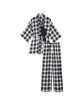 Піжама Victoria's Secret Flannel 3-Piece Long Pajama Set