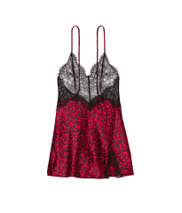 Пеньюар Sexy Lace Plunge Slip Red Leopard Victoria's Secret