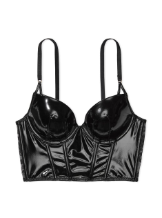 Бюстье Midnight Affair Faux Patent Leather Push-Up Corset Top 