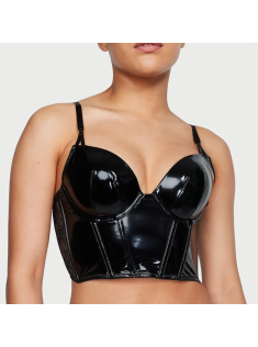 Бюстье Midnight Affair Faux Patent Leather Push-Up Corset Top 