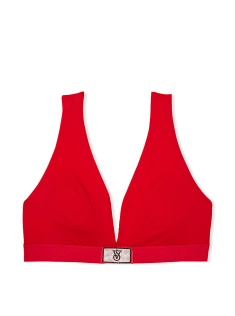 Комплект белья Shine Patch Cotton Wireless Plunge Bralette Set Lipstick