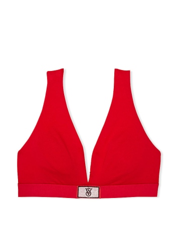 Комплект білизни Shine Patch Cotton Wireless Plunge Bralette Set Lipstick