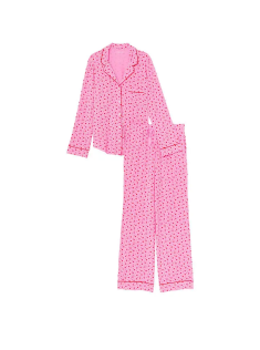 Пижама Modal Long Pajama Set Pink Heart