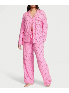 Пижама Modal Long Pajama Set Pink Heart