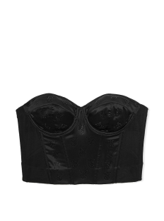 Бюст Shine Logo Satin Strapless Corset Top Black