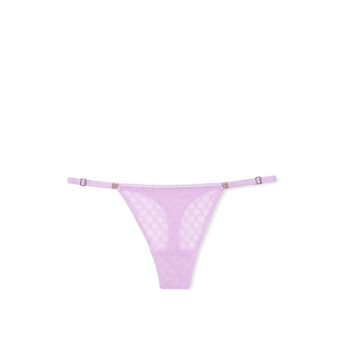 Трусики Icon Lace Adjustable String Thong Panty Silky Lilac