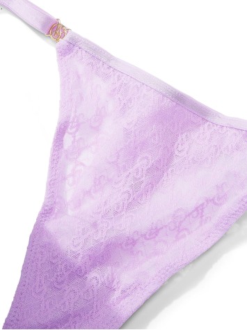 Трусики Icon Lace Adjustable String Thong Panty Silky Lilac