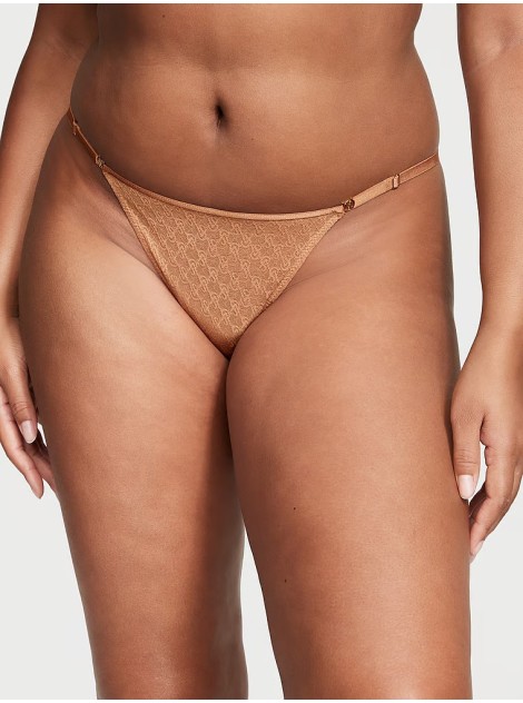 Трусики Icon Lace Strappy Thong Panty Toffee