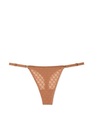 Трусики Icon Lace Strappy Thong Panty Toffee