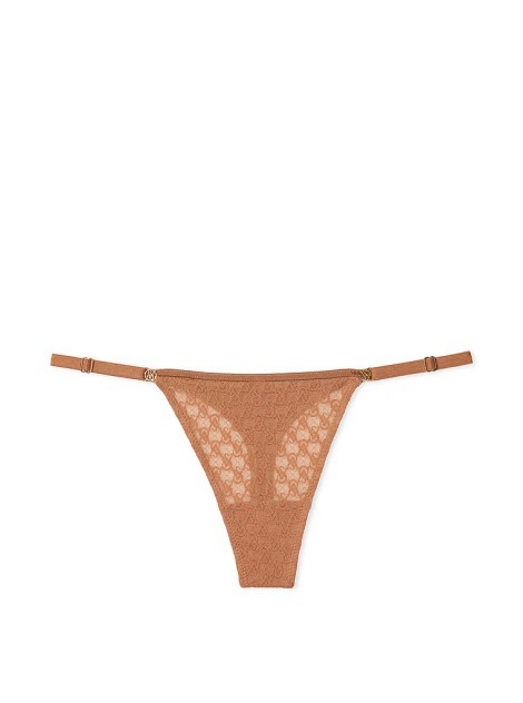 Трусики Icon Lace Strappy Thong Panty Toffee