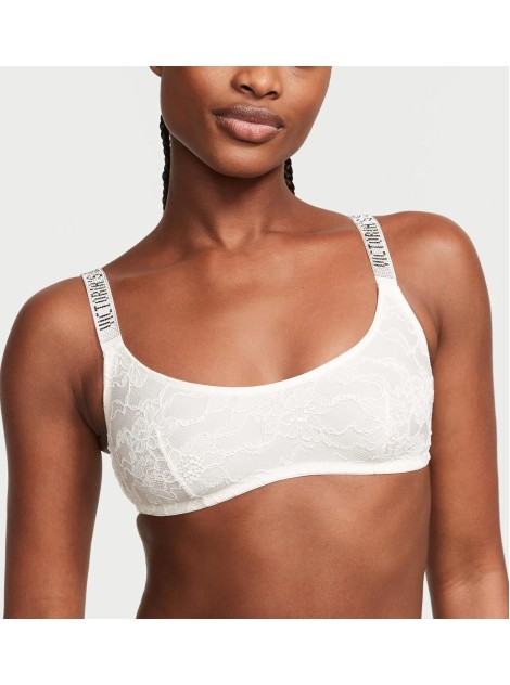 Комплект білизни Shine Strap Lace Bralette Coconut White Set Комплект білизни Shine Strap Lace Bralette Coconut White Set