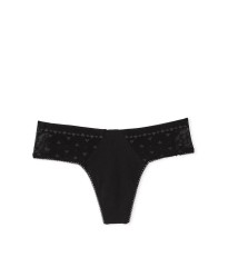 Трусики No-Show Thong Panty Lace Detail Black