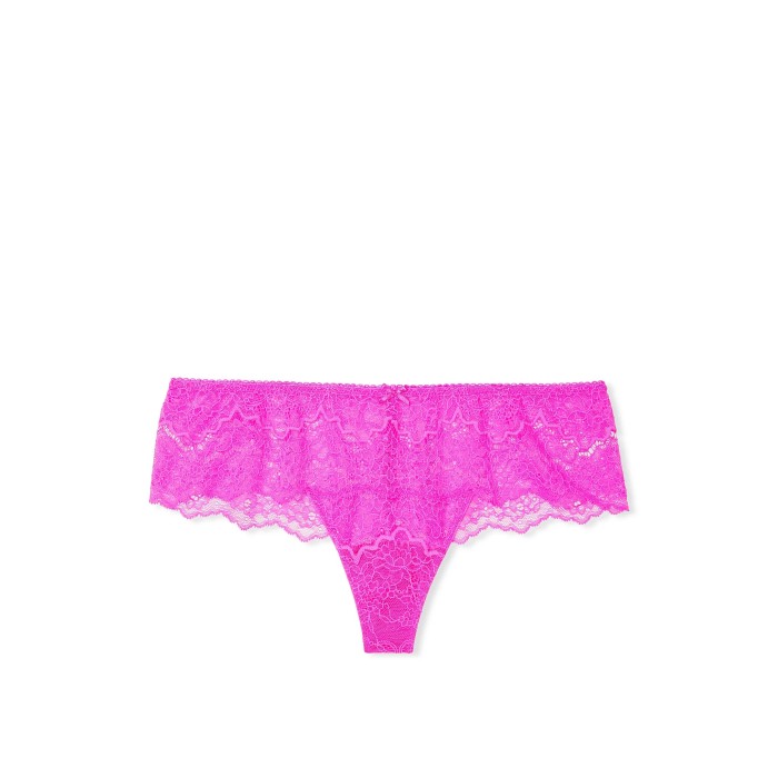 Трусики Lace Hipster Thong Panty Pink Berry